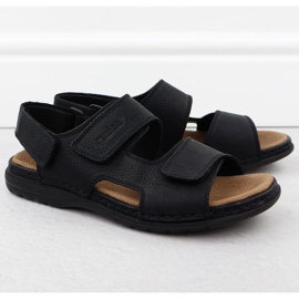 Sandálias masculinas Rieker 25558-01 preto 1