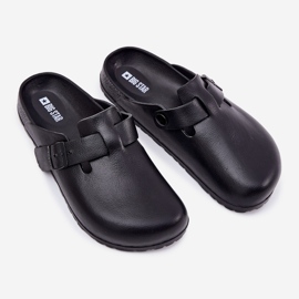Big Star Flip -flops de espuma tamancos masculinos com uma grande estrela rr174a022 fivela preta preto 1