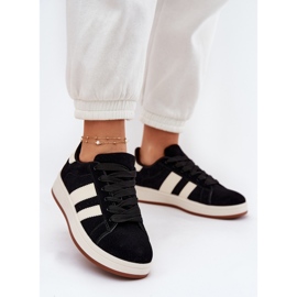 EVento Tênis femininos com camurça Eco Black preto 2