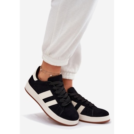 EVento Tênis femininos com camurça Eco Black preto 1