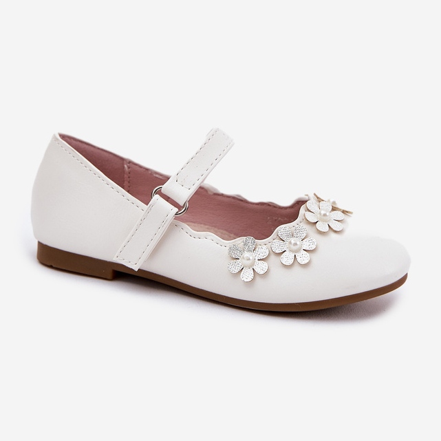 EVento Bailarinas infantis com flores brancas branco 2