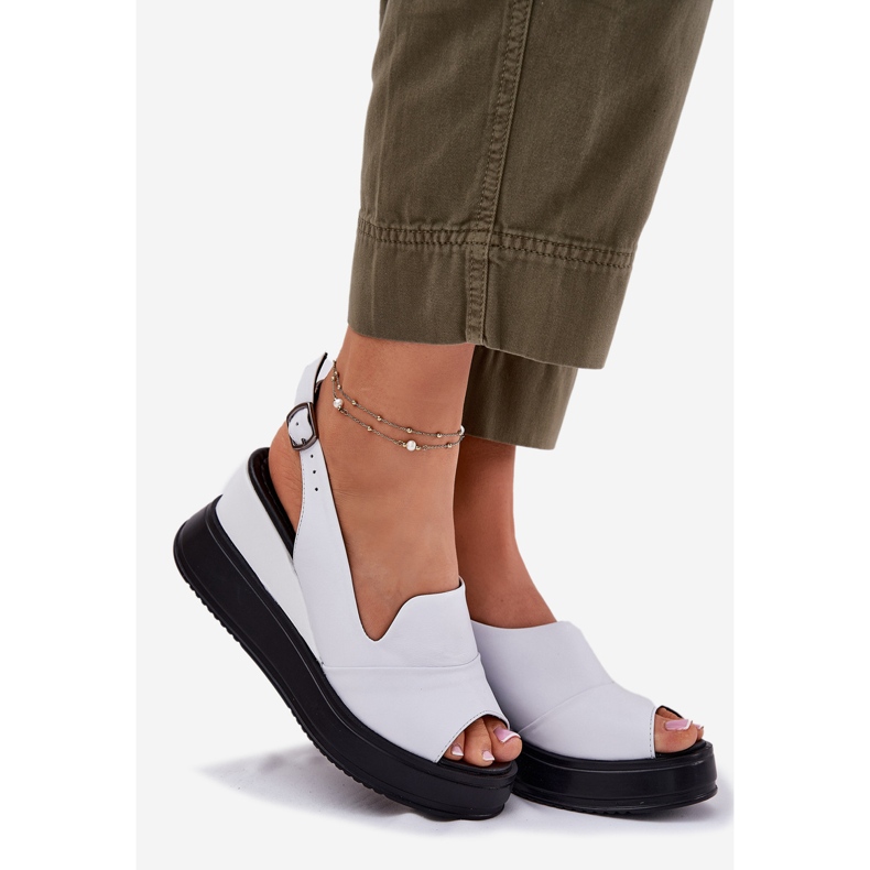 ARTIKER Sandálias de couro feminino para arte antiga 52c0483 branco 1