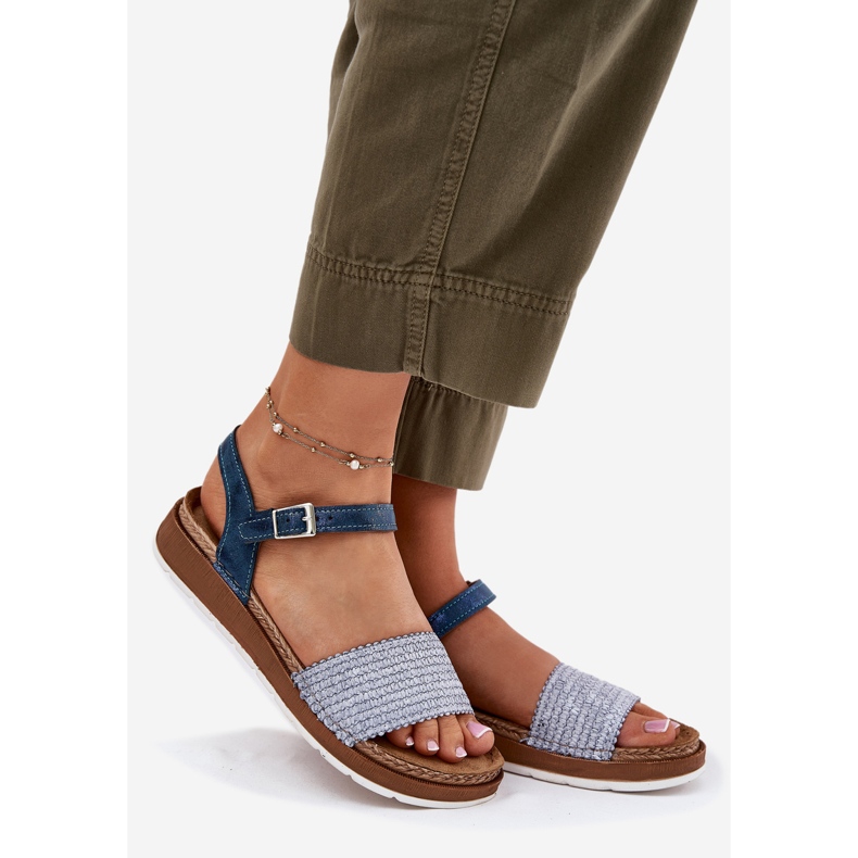 Sandálias femininas com uma trança no Inblu GS000050 Blue Bar azul 1 Sandálias femininas com uma trança no Inblu GS000050 Blue Bar azul 1