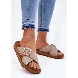 Flips femininos com Inblu ED000025 Beige bege 2