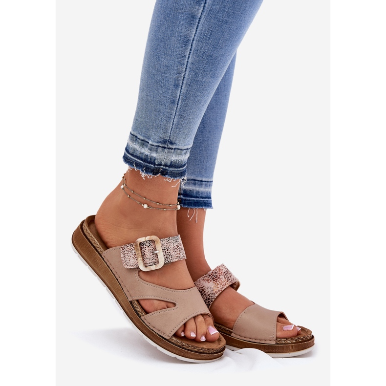 Flipes femininos leves com Inblu GS000055 Beige bege 1