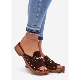 Camurcedores femininos Inblu tf0002k marrom 1