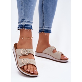 Confortável feminino inblu cp000054 bege 2