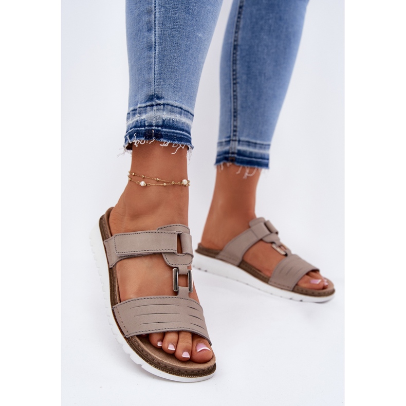 Flip -flops femininos no Inblu cn0007g bege 2