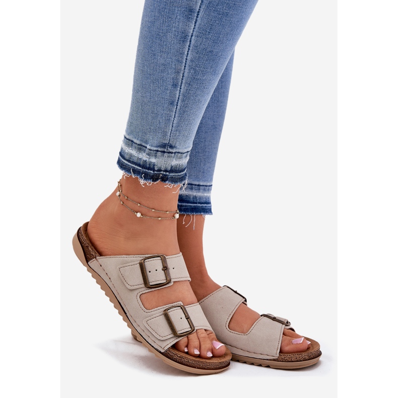 Chinelos profiláticos femininos inblu aa000068 bege 1