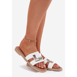 Flipes planos femininos com detalhes decorativos Artiker 56C1334 White branco 1