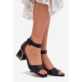 EVento Sandálias femininas de salto alto pretas preto 1