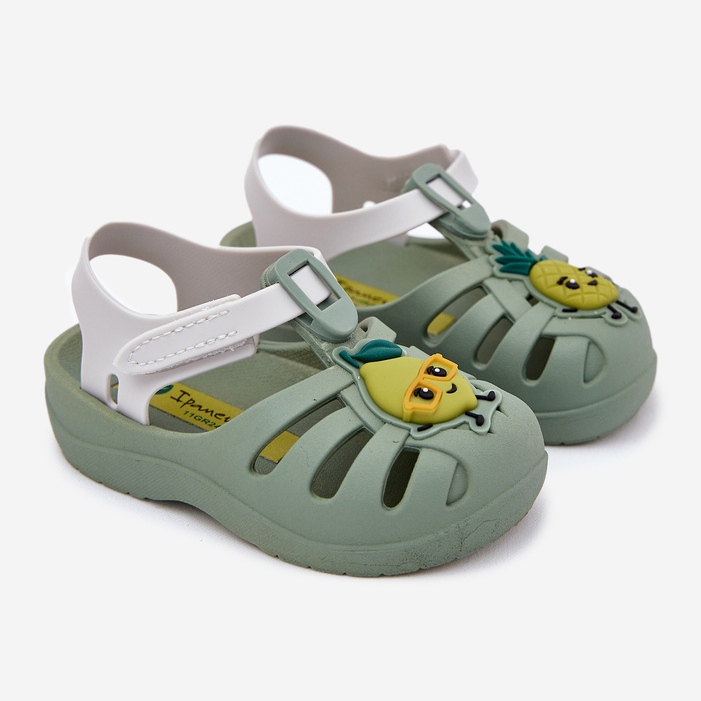 Sandálias infantis de velcro frutas 83615 ipanema verão xiv bebê verde 1