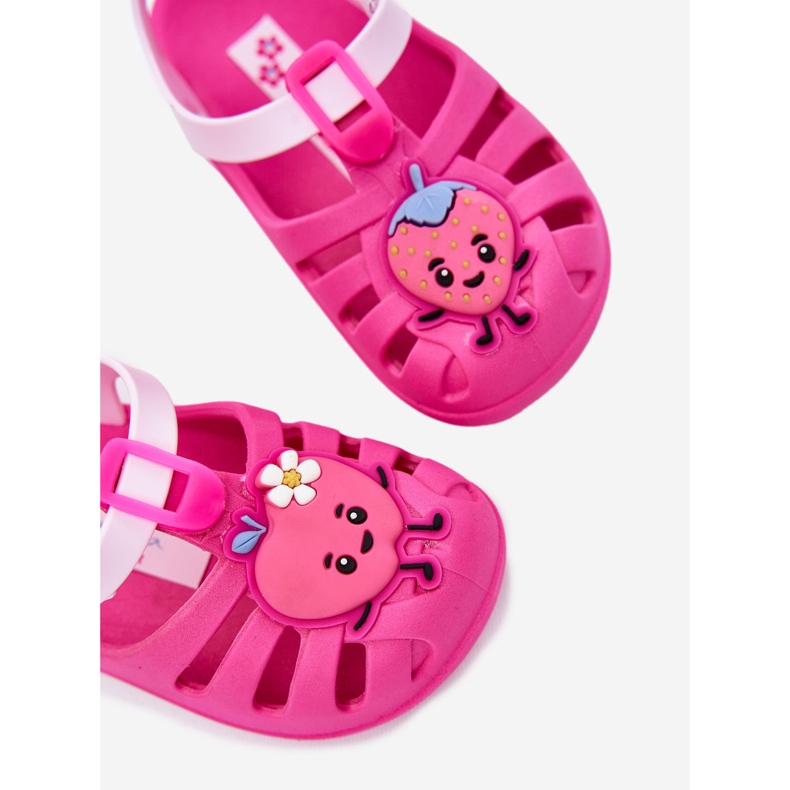 Sandálias infantis de velcro frutas 83615 ipanema verão xiv rosa 2