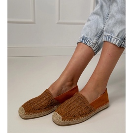 Brown Openwork alpargelas na plataforma marrom 2