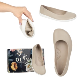 Olivier As bombas minimalistas das mulheres descalços caíram 1771pol bege 2