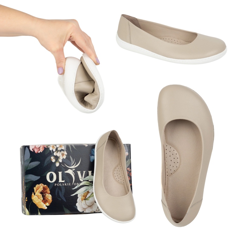 Olivier As bombas minimalistas das mulheres descalços caíram 1771pol bege 2