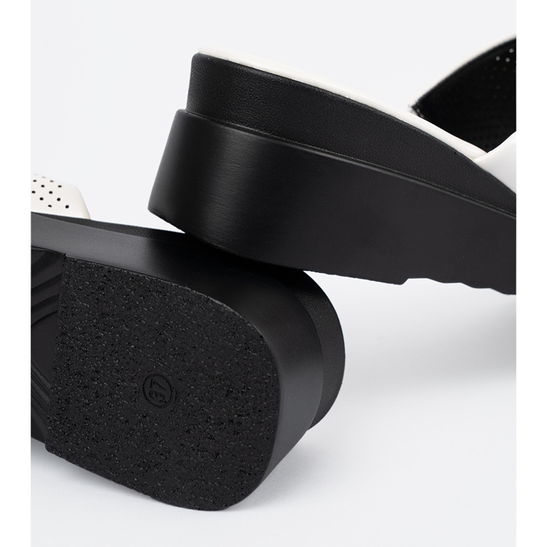 Seastar White Openwork Flip Flip na plataforma branco 1 Seastar White Openwork Flip Flip na plataforma branco 1