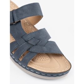 Seastar Chinelos de mulheres azuis com velcro azul 1