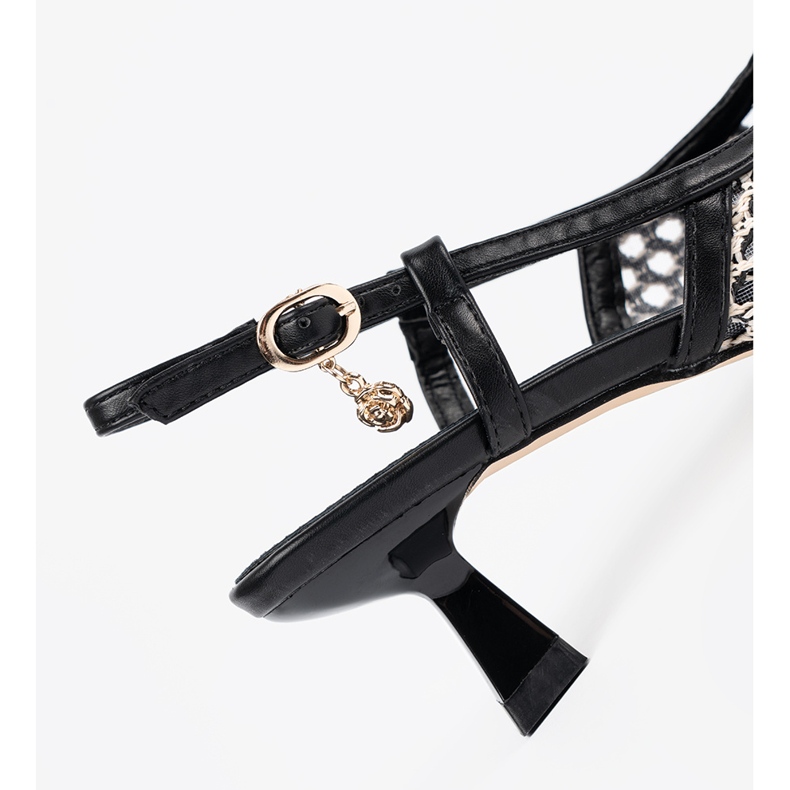 Goodin Bombas Black OpenWork Low Toeled preto 1 Goodin Bombas Black OpenWork Low Toeled preto 1