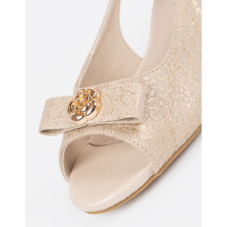 Goodin Sapatos de ouro com dedos nus dourado 1 Goodin Sapatos de ouro com dedos nus dourado 1