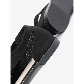 Goodin Sandálias planas de abertura preta preto 1