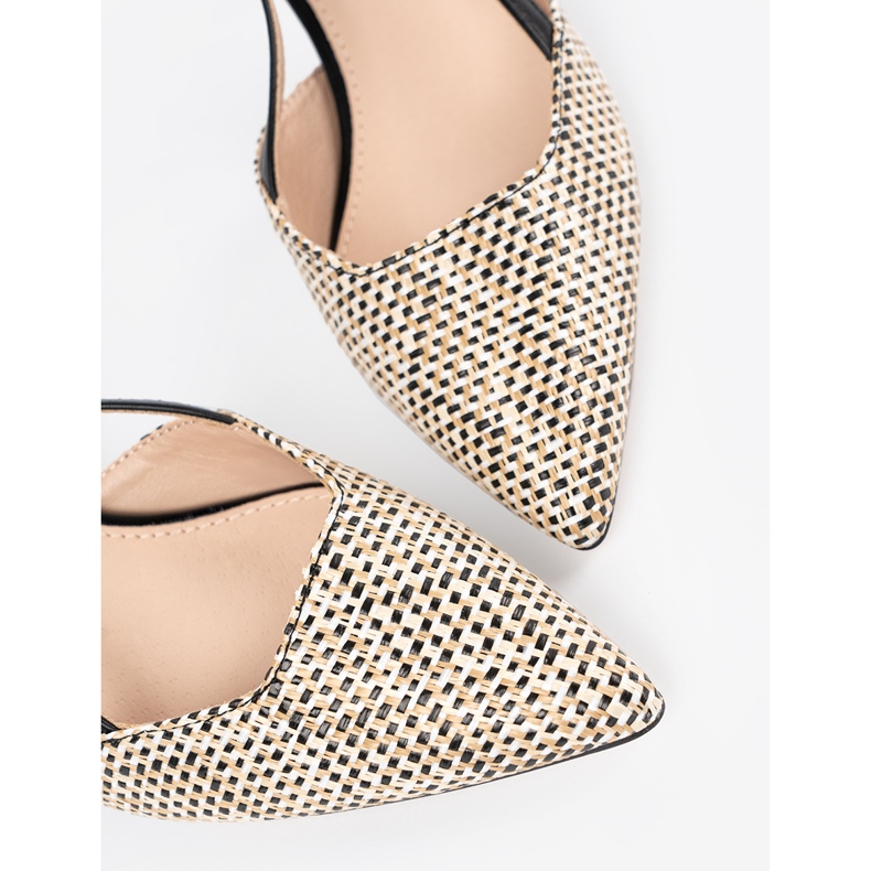 Goodin Bombas pretas trançadas de bainha preto 1