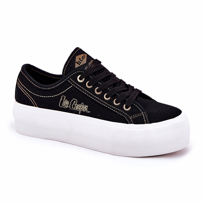 Tênis de material feminino na plataforma Lee Cooper LCW-25-31-3431L preto 4