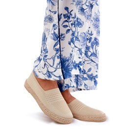 Alpargelas femininas com Vinceza 13624 Beige Braid bege 1