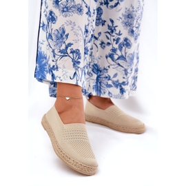 Alpargelas femininas com Vinceza 13624 Beige Braid bege 2