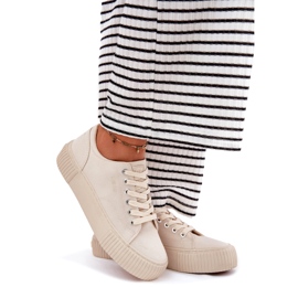 Material feminino tênis Big Star RR274407 bege 3