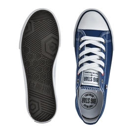 Tênis femininos Big Star NN274653 Sapatos azuis da marinha 1