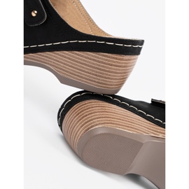 Chinelos de cunha preta preto 1