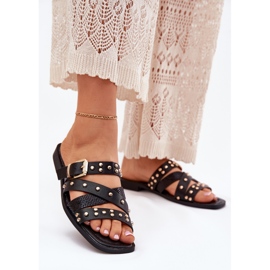 Decorado flechas femininas planas femininas com listras e grampo preto 2