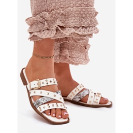 Decorado flags femininas planas femininas com listras e braçadeiras brancas branco 1