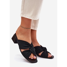 Flips femininos no Maciejka Block 06955-01 Black preto 1