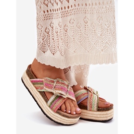Flips femininos na plataforma com Braid e The Golden Klam multikolor multicolorido 1