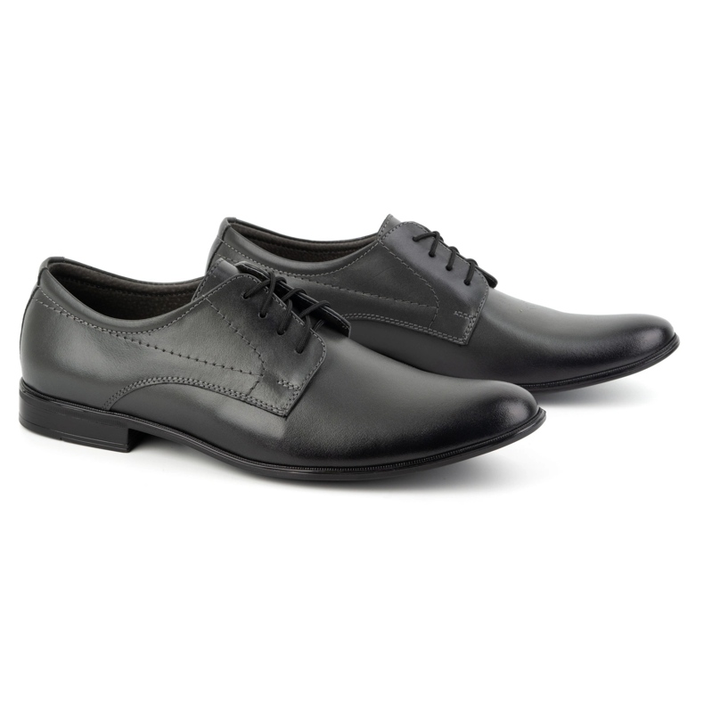 Olivier Sapatos masculinos couro formal 292l cinza 3