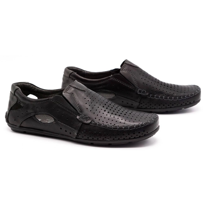 Olivier Mocassins 901 para o Summer Black Face preto 2