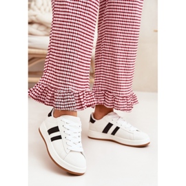 Tênis femininos sapatos esportivos com eco de couro branco 2