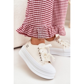 Tênis femininos na plata bege 2