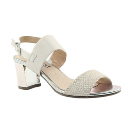 Sandálias Caprice sapatos de mulher 28302 castanho amarelo 1