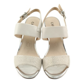 Sandálias Caprice sapatos de mulher 28302 castanho amarelo 4