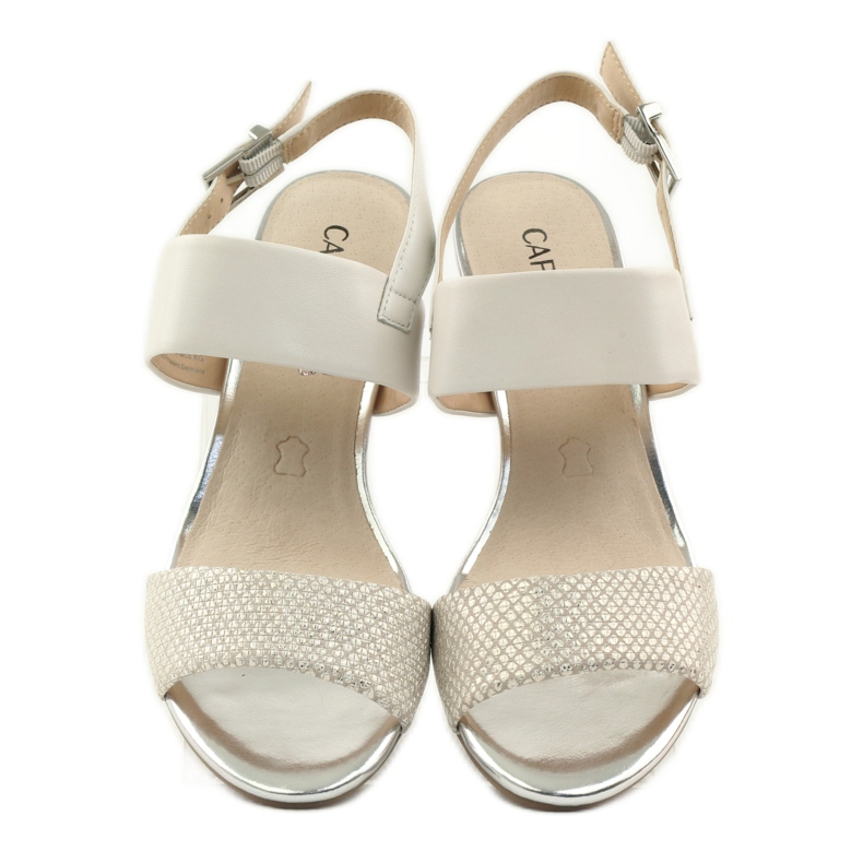 Sandálias Caprice sapatos de mulher 28302 castanho amarelo 4