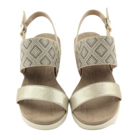 Sapatos femininos Caprice sandálias 28604 bege 4