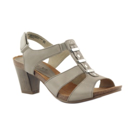 Sandálias Caprice sapatos de mulher com velcro 28309 castanho multicolorido 1