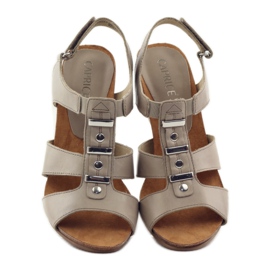 Sandálias Caprice sapatos de mulher com velcro 28309 castanho multicolorido 4