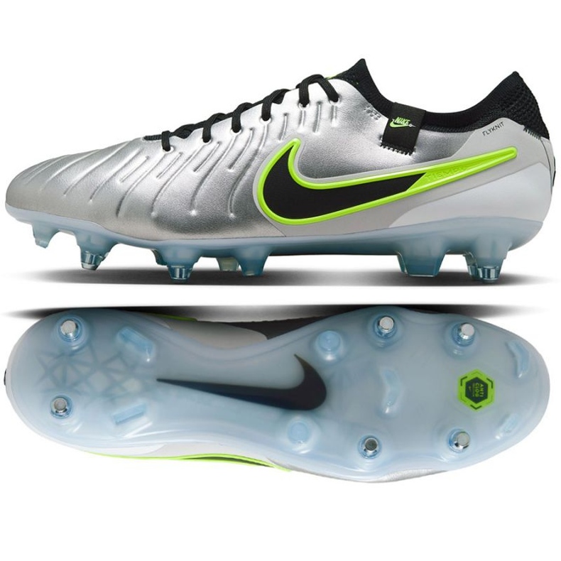 Nike Tiempo Legend 10 Elite SG-PRO AC DV4329-001 Sapatos de futebol prata 1