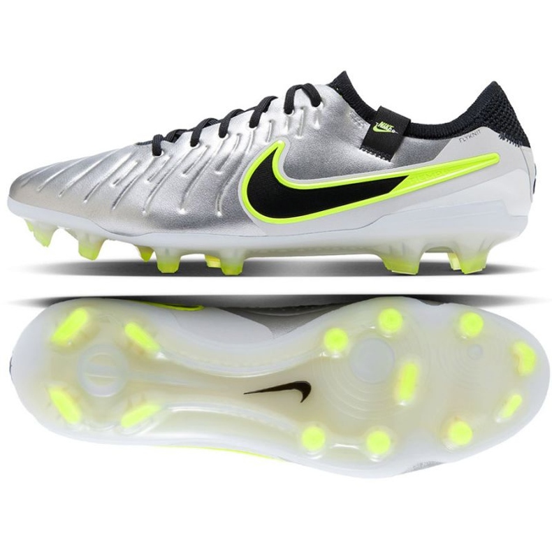 Puma Nike Tiempo Legend 10 Elite FG DV4328-001 Sapatos de futebol prata 1