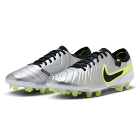 Puma Nike Tiempo Legend 10 Elite FG DV4328-001 Sapatos de futebol prata 2