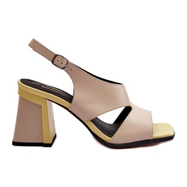 S.Barski Sandálias femininas de salto alto bege D&amp;A MR38-153 2